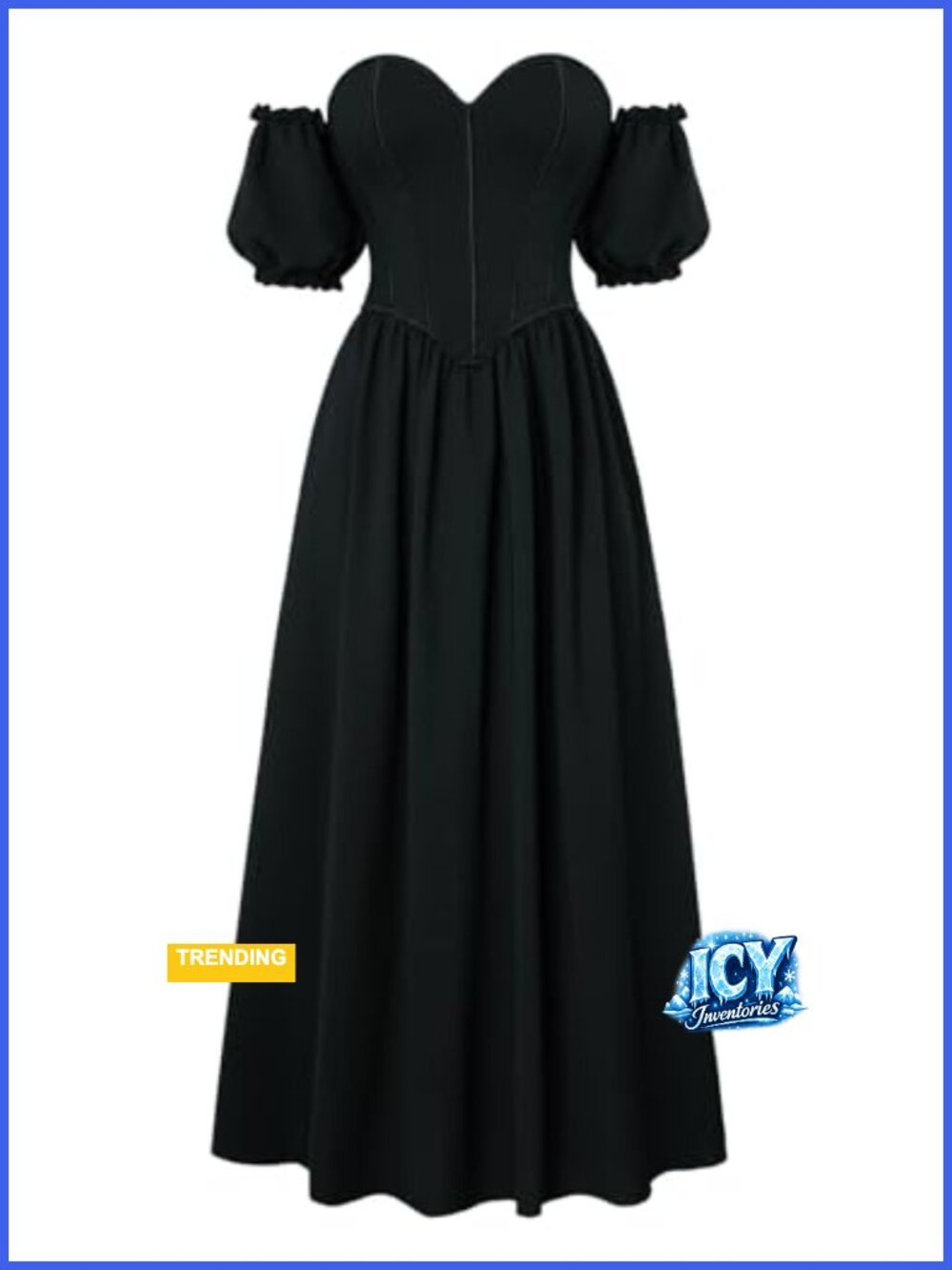 Off Shoulder Corset Dress Renaissance Vintage A-Line Pockets Puffed Sleeves
